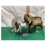 Vintage Ceramic Bull Elephant & Sitting Calf Lot