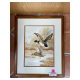 Mallard Ducks Watercolor by Barbara Moore-signed