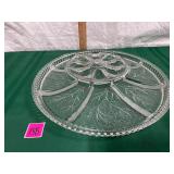 Vtg Indiana Glass Deviled egg&relish tray