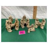 Vtg Chinese Shiwan pottery miniature ï¿½mud menï¿½