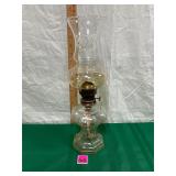 Vtg Glass Oil Lamp