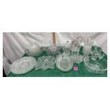 Vintage Clear Pressed Glassware 30+ Pc Lot