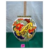 Vintage Nonni's Hand Painted Ceramic Biscotti Jar