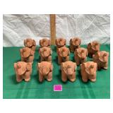 Vintage terracotta elephant planters or figurines