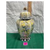 Japanese hexagonal porcelain ginger jar