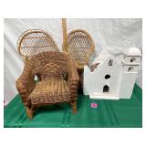 Miniature Wicker Furniture&Birdhouse