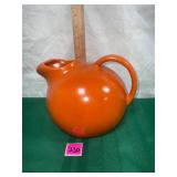 Vtg Orange Ball Pitcher