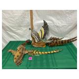 Vtg 3DMetal wall hanging pheasant plaque