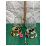 Vtg. Pair of Glass light fixtures