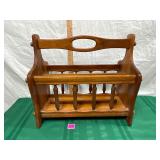 Vtg Wooden Magazine Holder