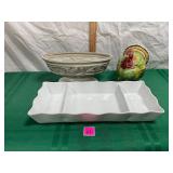 Vtg Lefton Ceramic Turkey Lidded Dish & Tableware