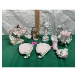 Vtg giftware vanity decor, figurines shabby chic