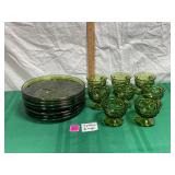'Whitehall' pattern snack set by Colony Glass