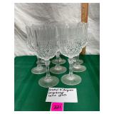 Cristal Dï¿½ Arques 6 1/2 Longchamp Wine Glasses