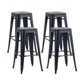 YOUNIKE Metal Barstools Set of 4 30 Inches