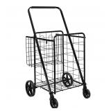 Foldable Shopping Utility Cart with 360 Degree