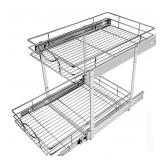 Pull Out Cabinet Organizer 20  W x 21  D 2 Tier