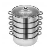 5 Tier Stainless Steel Steamer  10in  26cm  D