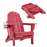 Folding Adirondack Chair   Durable HDPE Poly