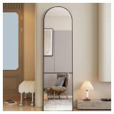 60 x16 5 Arched Full Length Mirror Aluminum