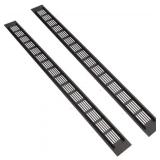 2 Pcs Black Air Vent Grille Cover 600mm x 50mm