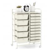 GOFLAME 15 Drawer Rolling Storage Cart