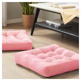 Meditation Floor Pillow Set of 2  Square Large