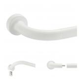 Matte White Disc Curtain Rods  48 84 Inches