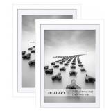 DOAI ART 24x36 Poster Frame White 2 Pack without