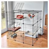 3 Tier Cat Cages Indoor Enclosure DIY Cat