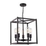 5 Lights Black Lantern Foyer Lighting
