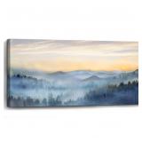 Wall Decor for Living Room Sunrise Misty Forest