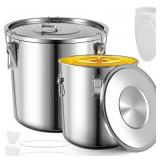 Layhit 2 Pcs Fryer Grease Bucket 6 Gal 8 Gal Oil