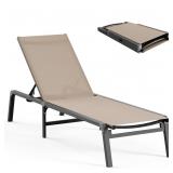 Aluminum Chaise Lounge Ourdoor   Foldable