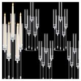 4 Pcs Acrylic Candelabra Centerpieces Clear