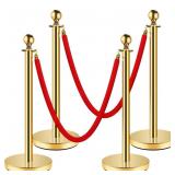 Stainless Steel Stanchion Post 5 FT Red Carpet