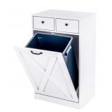 13 Gallons Tilt Out Trash Can Cabinet  Wooden