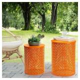 glitzhome Outdoor Side Table Set of 2