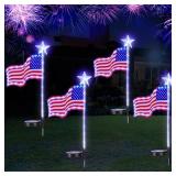 4th of July Decorations Outdoor Solar Lights