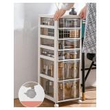 6 Drawer Cart Storage Tower  Green Frame