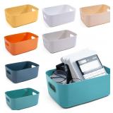 OWill 7 Pack 7 2L Plastic Storage Bins and