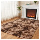 Shag Area Rugs for Living Room  8X10 Tie Dyed