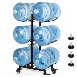 5 Gallon Water Bottle Holder with 4 Wheels