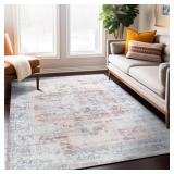 Rugshop Bohemian Distressed Stain Resistant Flat
