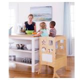 Guidecraft Classic Kitchen Helper Double Natural