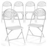 6 Pack Plastic Folding Chairs 440 lb Capacity