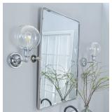 TEHOME 20x30   Chrome Pivot Mirror Rectangle