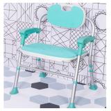 Folding Bathroom Shower Chair with Arms and Back