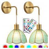 Battery Operated Wall Sconces Set Of Two  Indoor