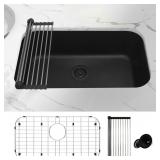Undermount Kitchen Sink Black 30  X 18  Granite